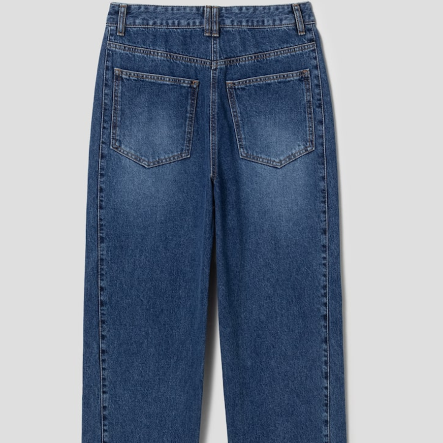 KUHO Washing Denim Drop Crotch Pants - Blue