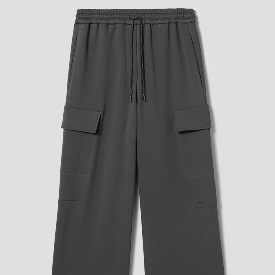 KUHO Cotton Blend Hood Set-Up Pants - Ash