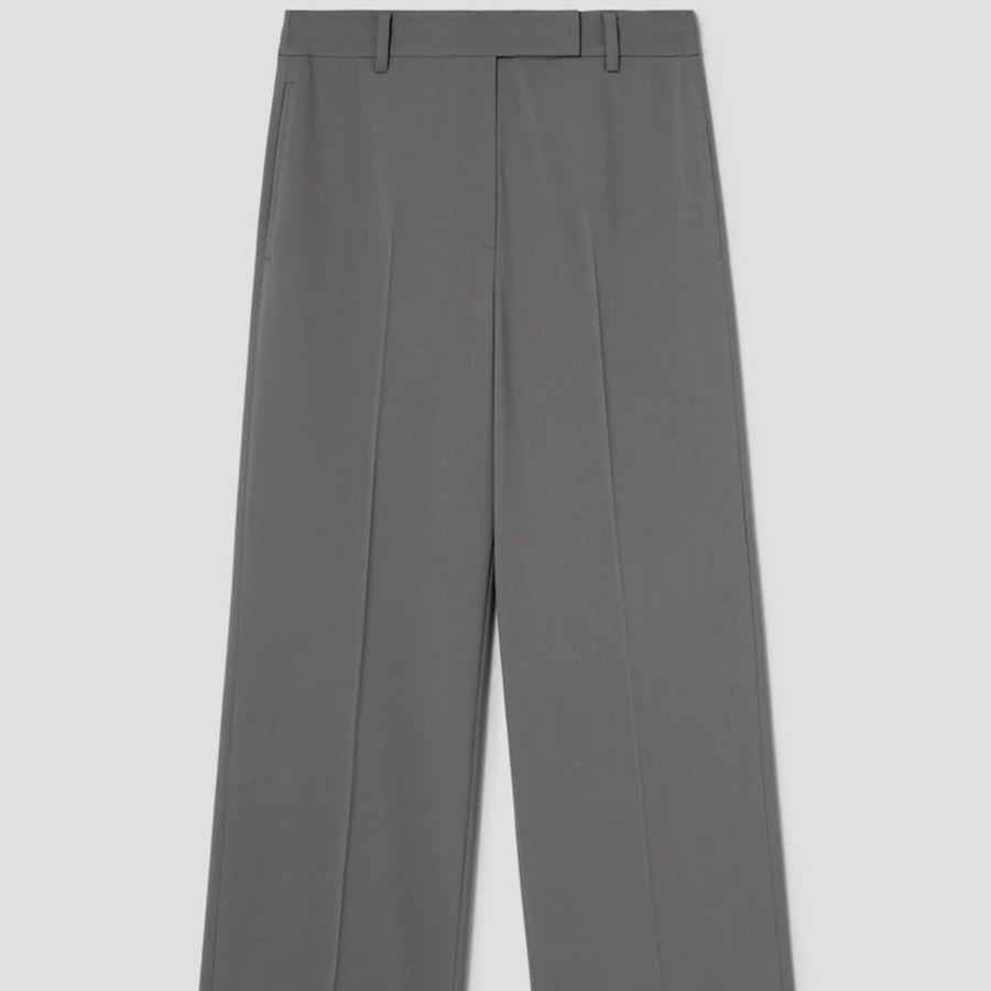 KUHO [Edit] Wool Blend Straight Fit Pants - Grey
