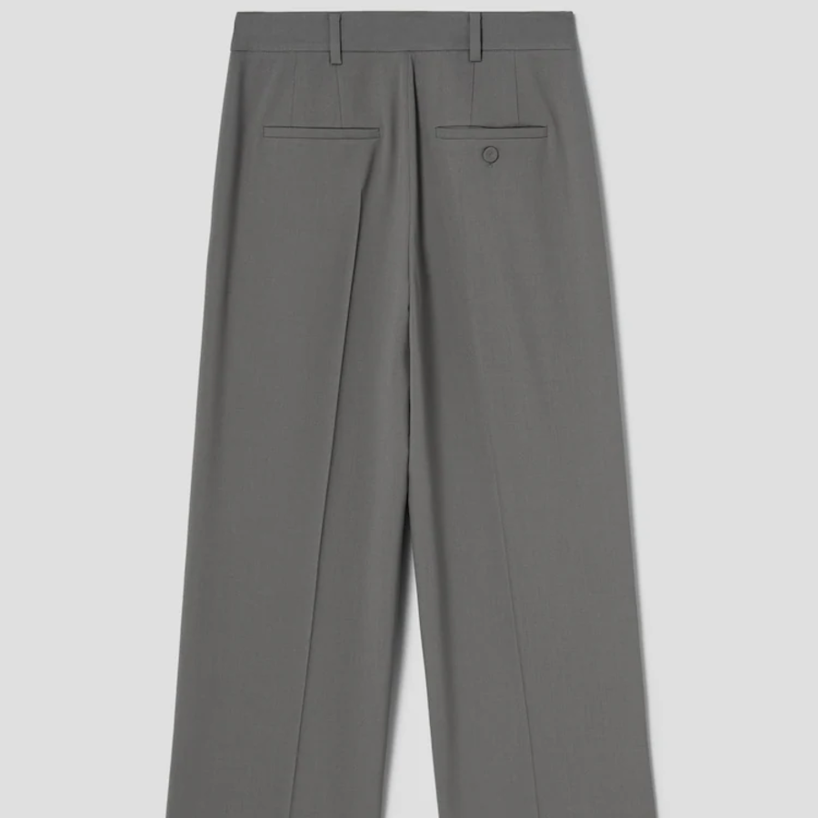 KUHO [Edit] Wool Blend Straight Fit Pants - Grey