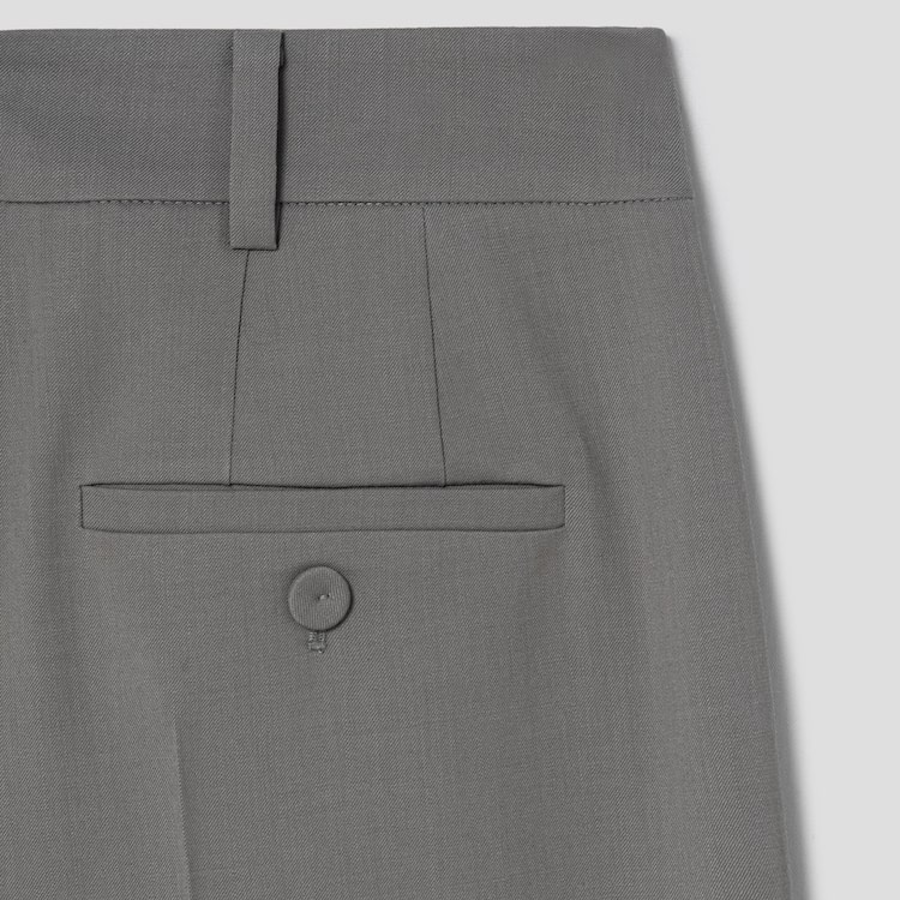 KUHO [Edit] Wool Blend Straight Fit Pants - Grey