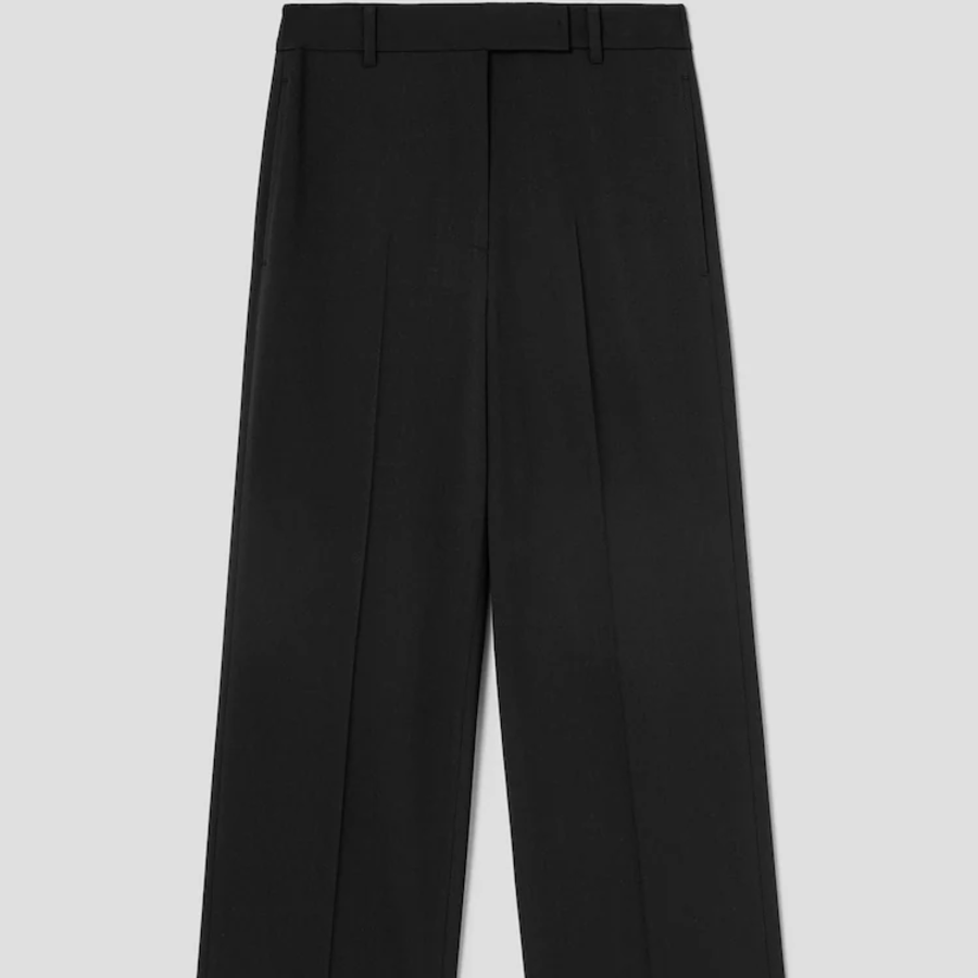 KUHO [Edit] Wool Blend Straight Fit Pants - Black
