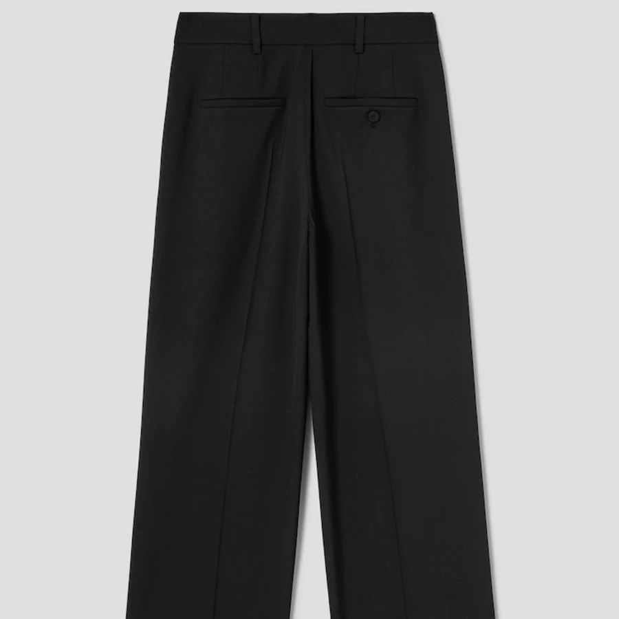 KUHO [Edit] Wool Blend Straight Fit Pants - Black