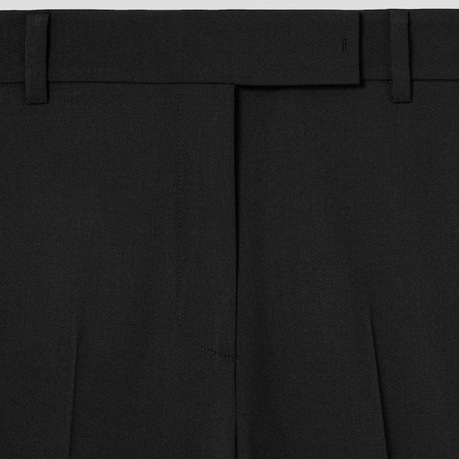 KUHO [Edit] Wool Blend Straight Fit Pants - Black