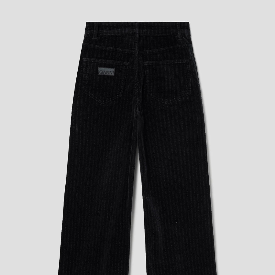GANNI Stretch Corduroy Magny - Black