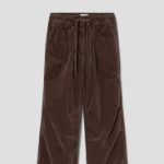 GANNI Stretch Corduroy Drawstring Pants - Brown
