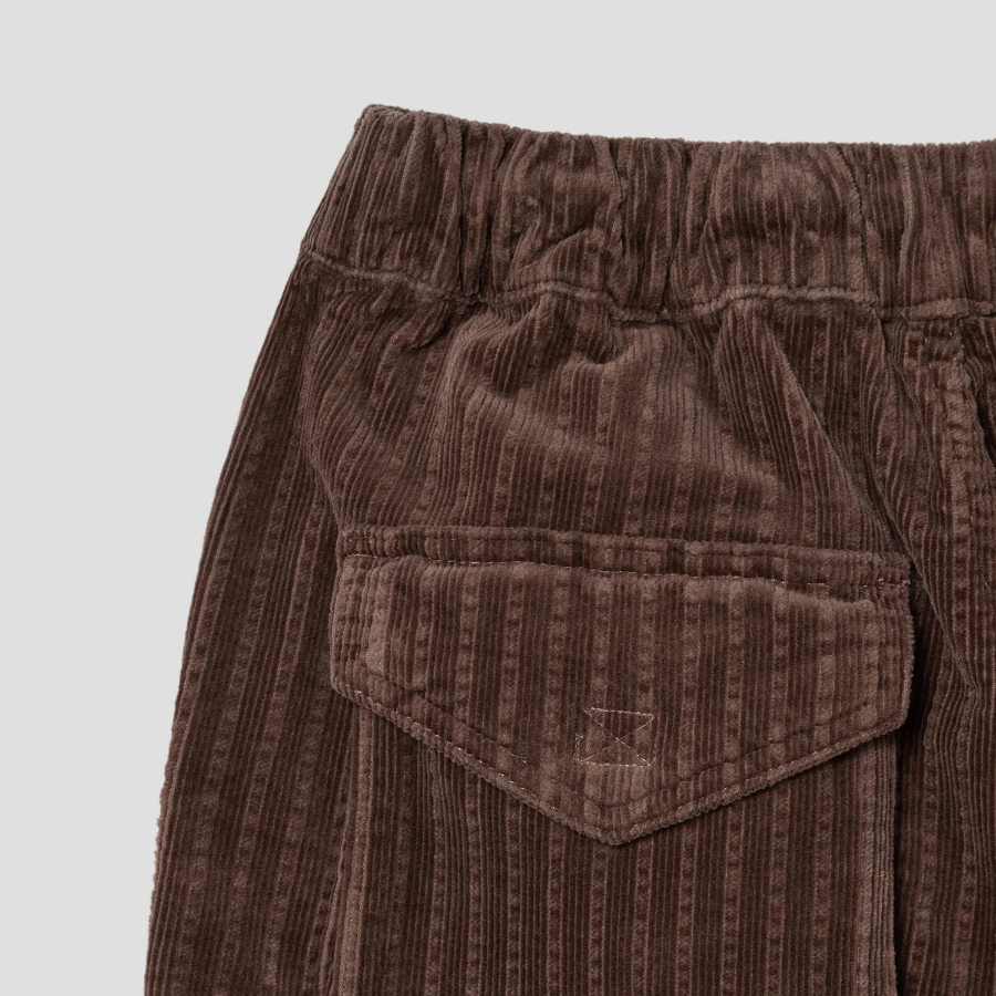 GANNI Stretch Corduroy Drawstring Pants - Brown