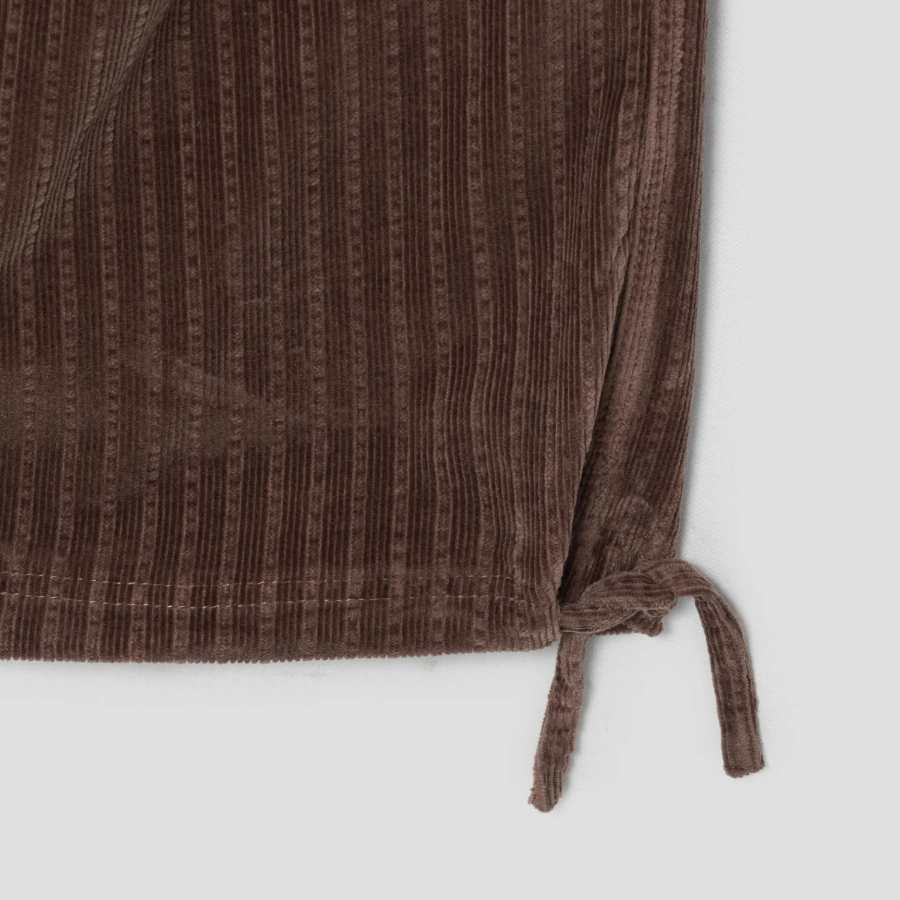 GANNI Stretch Corduroy Drawstring Pants - Brown