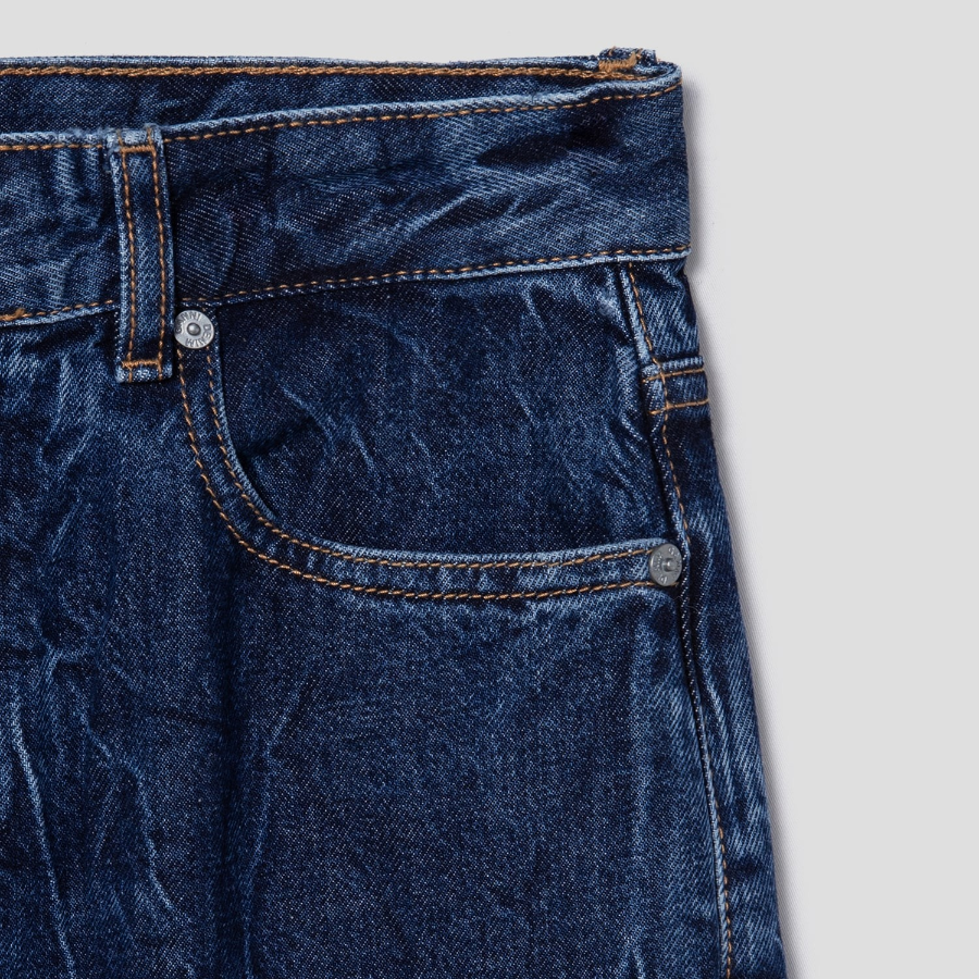 GANNI Crinkled Future Denim Marri - Blue