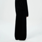 GANNI Heavy Velour Pants - Black