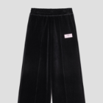 GANNI Heavy Velour Pants - Black