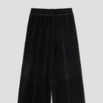 GANNI Heavy Velour Pants - Black