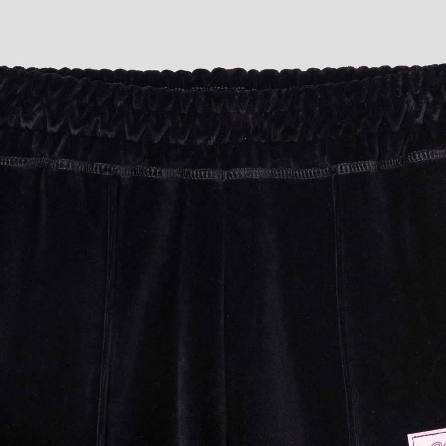 GANNI Heavy Velour Pants - Black