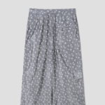GANNI Acetate Jacquard Cargo Pants - Grey