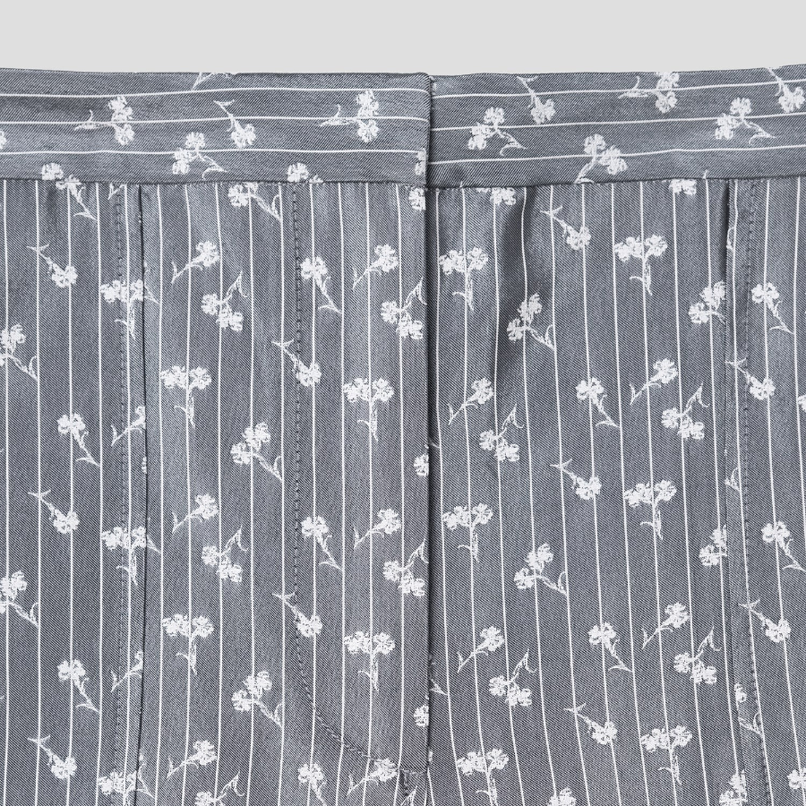 GANNI Acetate Jacquard Cargo Pants - Grey