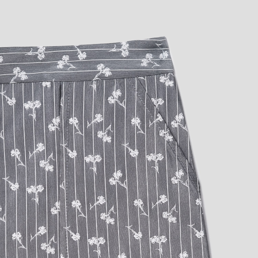 GANNI Acetate Jacquard Cargo Pants - Grey