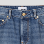 GANNI Rigid Denim Izey - Mid Blue Vintage