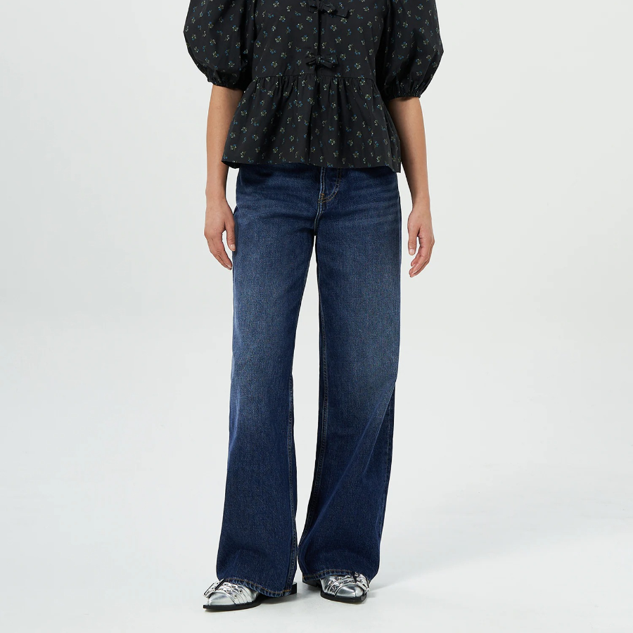 GANNI Rigid Denim Izey - Navy