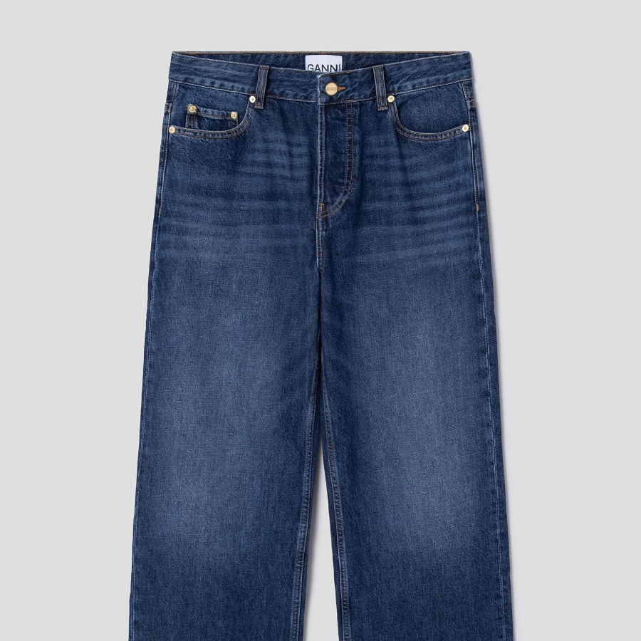 GANNI Rigid Denim Izey - Navy