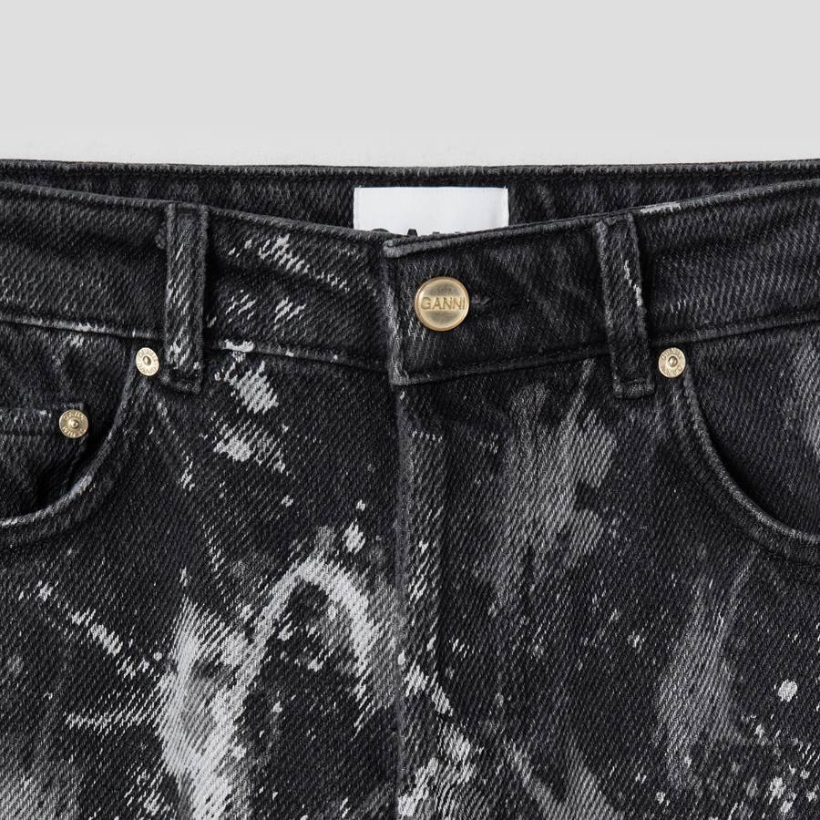 GANNI Heavy Denim Izey - Black