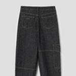 GANNI Fluffy Denim Carpenter Jeans - Black