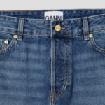 GANNI Rigid Denim Izey - Mid Blue Vintage