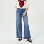 GANNI Stretch Denim Andi - Mid Blue Vintage