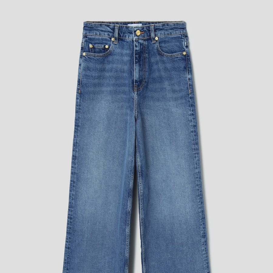 GANNI Stretch Denim Andi - Mid Blue Vintage