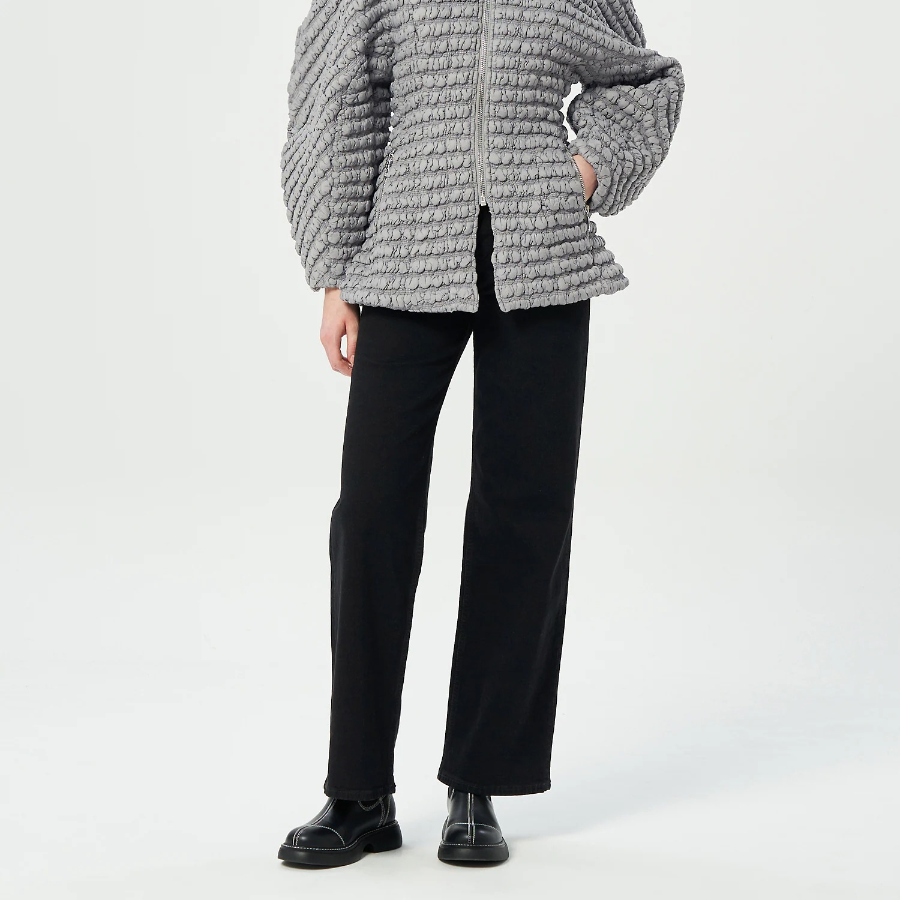 GANNI Stretch Denim Andi - Washed Black/Black