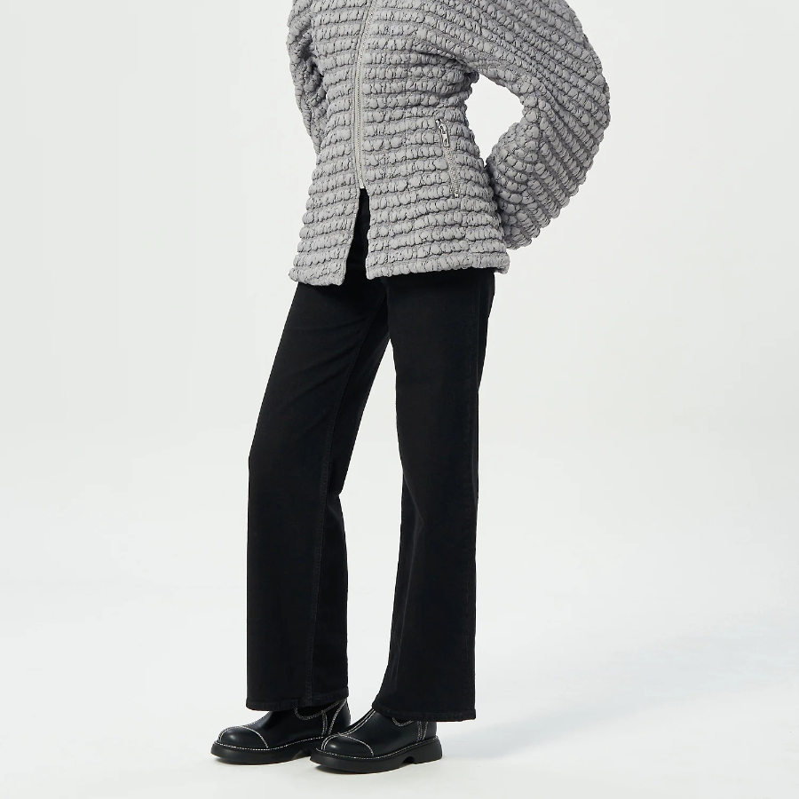 GANNI Stretch Denim Andi - Washed Black/Black