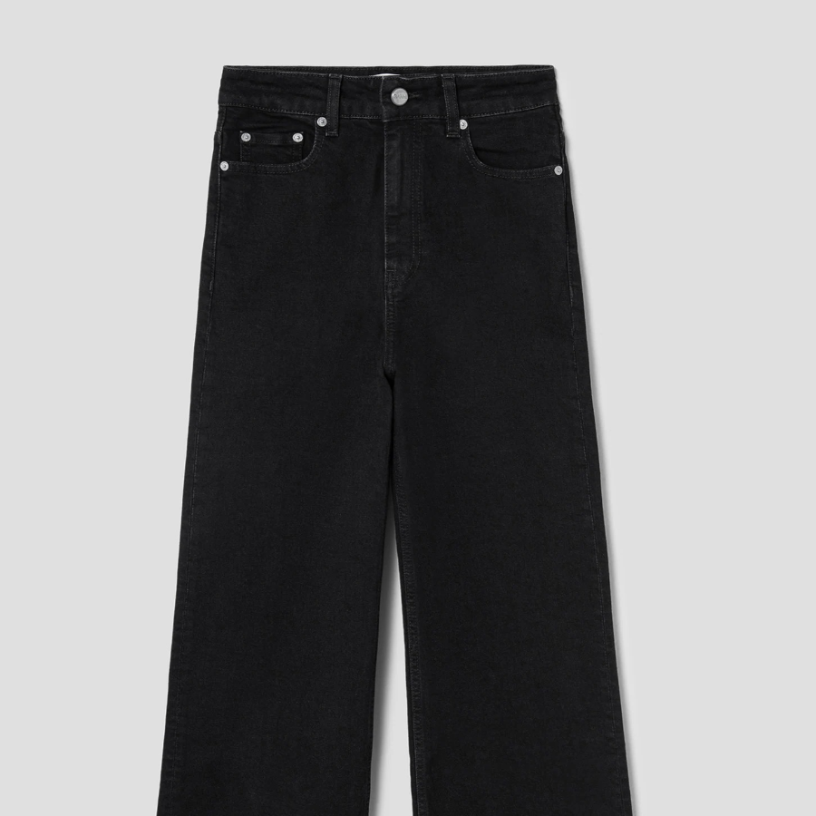 GANNI Stretch Denim Andi - Washed Black/Black