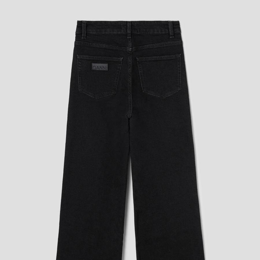 GANNI Stretch Denim Andi - Washed Black/Black