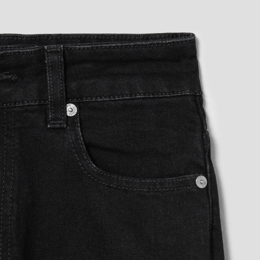 GANNI Stretch Denim Andi - Washed Black/Black