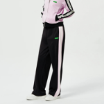 GANNI Sporty Jersey Straight Leg Pants - Black