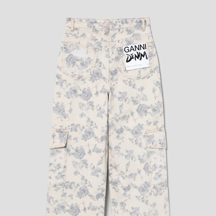 GANNI Print Denim Angi - Tofu