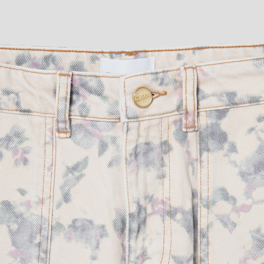 GANNI Print Denim Angi - Tofu