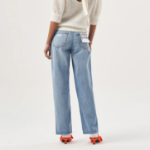 GANNI Rigid Denim Izey - Sky Blue