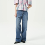 GANNI Stretch Denim Andi - Mid Blue Vintage