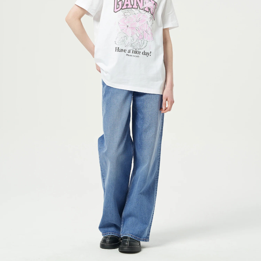 GANNI Stretch Denim Andi - Blue