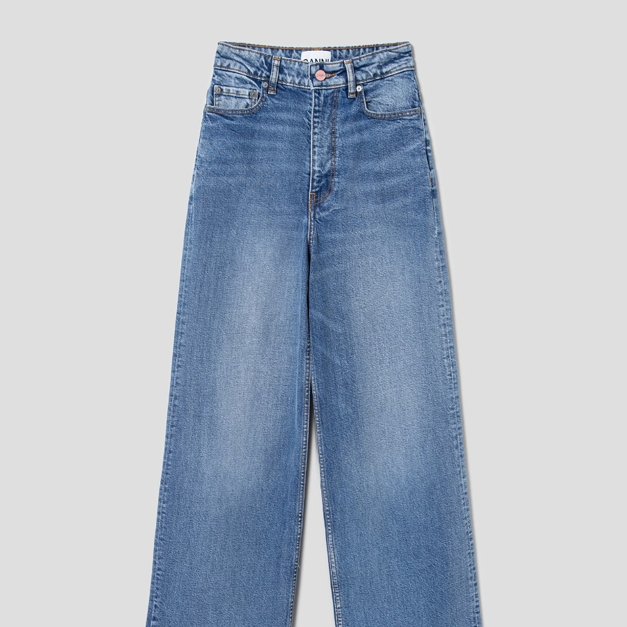 GANNI Stretch Denim Andi - Blue