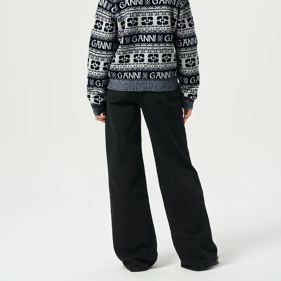 GANNI [EXCLUSIVE] Stretch Denim Andi - Black