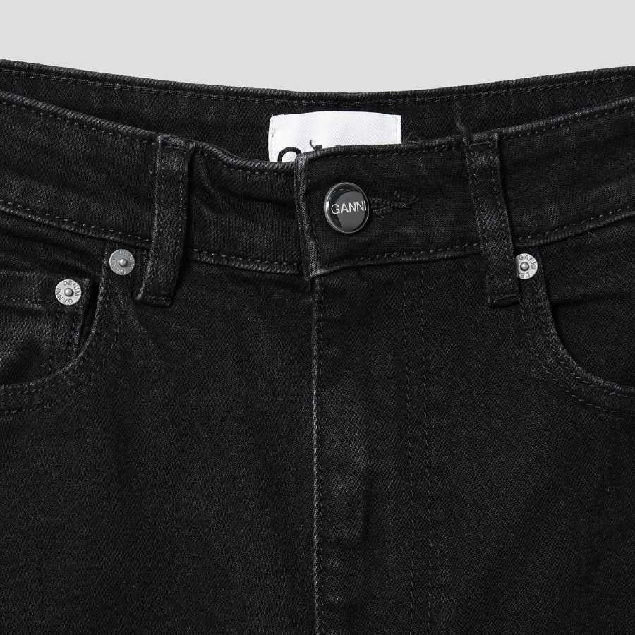 GANNI [EXCLUSIVE] Stretch Denim Andi - Black