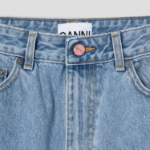 GANNI Rigid Denim Misy Cropped - Blue