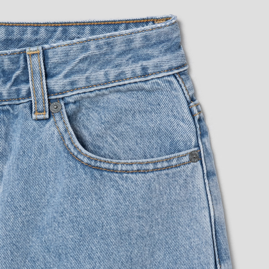 GANNI Rigid Denim Misy Cropped - Blue