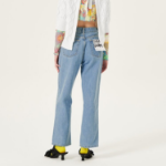 GANNI Rigid Denim Misy Cropped - Light Blue Stone