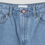 GANNI Rigid Denim Misy Cropped - Light Blue Stone