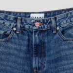 GANNI Rigid Denim Misy Cropped - Mid Blue Vintage