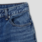 GANNI Rigid Denim Misy Cropped - Mid Blue Vintage