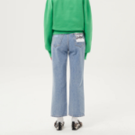 GANNI Rigid Denim Misy Cropped - Light Blue Stone