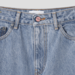 GANNI Rigid Denim Misy Cropped - Light Blue Stone